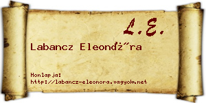 Labancz Eleonóra névjegykártya